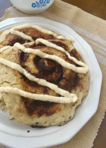 Vegan Cinnamon Roll Pancakes