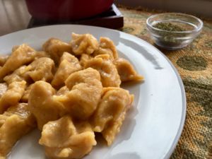 Sweet Potato Gnocchi w/Garlic Sage Cream Sauce - vegan, easy, delicious // plantpowercouple.com