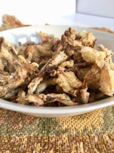 French Fried Onions in the Air Fryer - healthy, easy, and delicious! // plantpowercouple.com