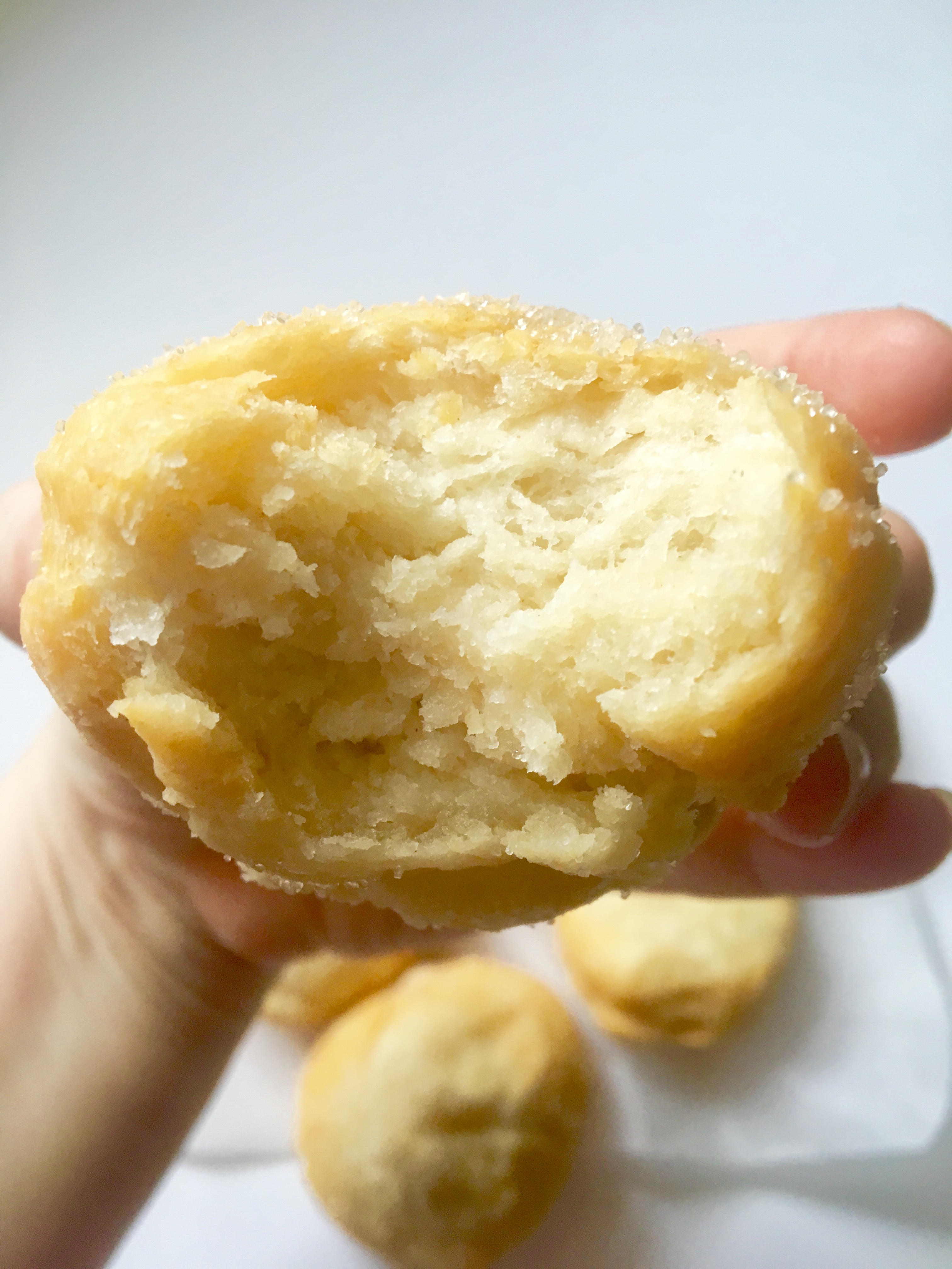 Vegan Chinese Takeout Style Doughnuts - the most glorious fried balls of dough rolled in sugar! Make them in either the air fryer or deep fryer; instructions for both included! // plantpowercouple.com