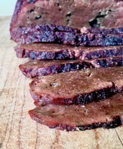Vegan Corned Beef that is as meaty and flavorful as any non-vegan version we've ever had but made from seitan! The gorgeous color comes from beet puree, a much healthier alternative that still kicks ass! // plantpowercouple.com