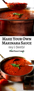 Flavorful, easy homemade marinara sauce made in YOUR kitchen! It's so much better than the kind you buy in a jar. Vegan & gluten-free too! // plantpowercouple.com