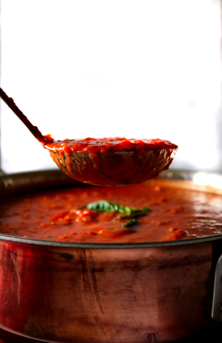 Healthy Homemade Marinara Sauce (fresh or canned tomatoes)