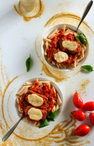 The BEST vegan chicken parmesan we've ever tasted! You won't believe these cutlets are made with tofu after you're done with them, and that peppery breading really knocks it outta the park. Gluten-free option, and the cutlets are freezer-friendly! // plantpowercouple.com