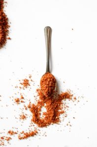 This vegan coconut bacon salt is like bacon-flavored salt. It's great on everything from tofu scramble to salads to pancakes! You'll basically want to sprinkle this coconut bacon salt all over your entire life. #veganrecipe #coconut #vegan // plantpowercouple.com