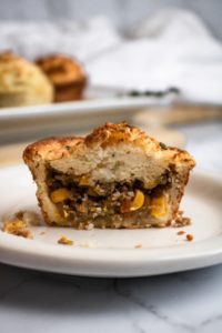 This savory Vegan Cottage Pie Cupcake is a veganized - and slightly fancified - version of a classic comfort food and an old favorite. #vegan #dairyfree #vegancottagepie #vegancomfortfood #vegetarian #veganrecipe