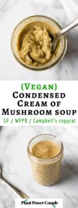 Use this Vegan Condensed Cream of Mushroom Soup to replace the Campbell’s version in all your favorite casseroles! This cashew-based soup is dairy-free, gluten-free, and oil-free. Loaded with whole foods, you’ll be shocked how much this copycat recipe tastes and acts just like the original!