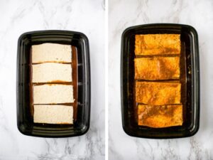 These Tequila Lime Tofu Cutlets are perfect for tofu tacos, quesadillas, or Mexican-inspired dinner bowls and salads! They are easy to make with a quick tequila-infused chili lime marinade, and slow-baked until they are crispy on the outside and meaty on the inside! You’ll love to add this tofu recipe for your weekly meal prep. Oh and they are freezer-friendly too!
