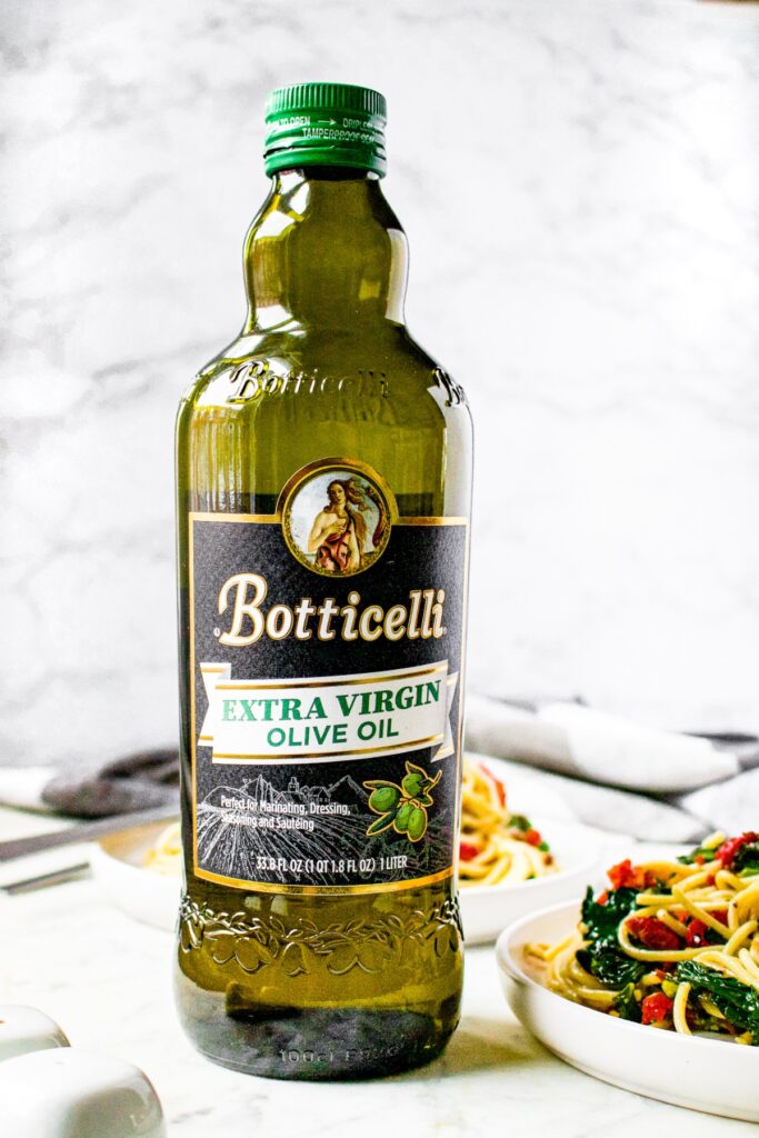 The brand of olive oil you use in Aglio e Olio is a crucial choice. We love the Extra Virgin Olive Oil from Botticelli Foods because it’s made from the highest quality olives from exclusive regions in the Mediterranean. It adds some seriously BIG flavor to this dish which makes the whole experience simply decadent - like you’re eating at a restaurant in your own home!