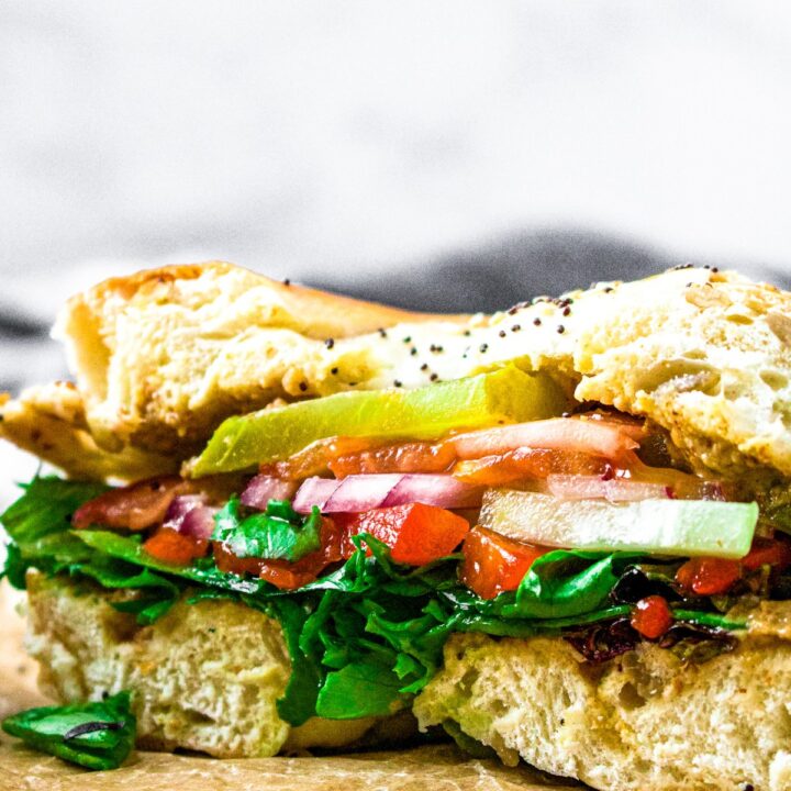 Easy Vegan Bagel Sandwich-image