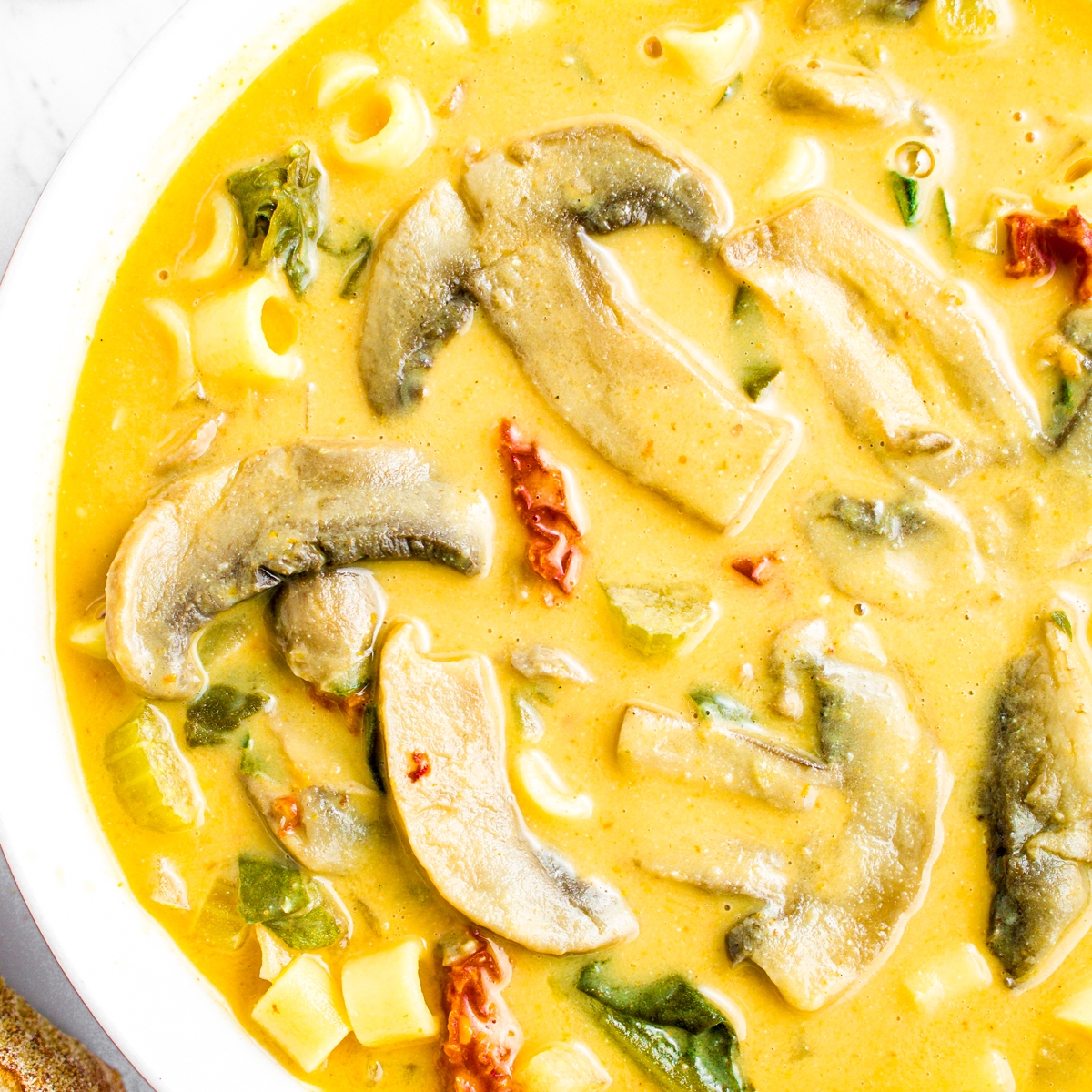 Secretly Healthy Creamy Tuscan Mushroom Soup Recipe