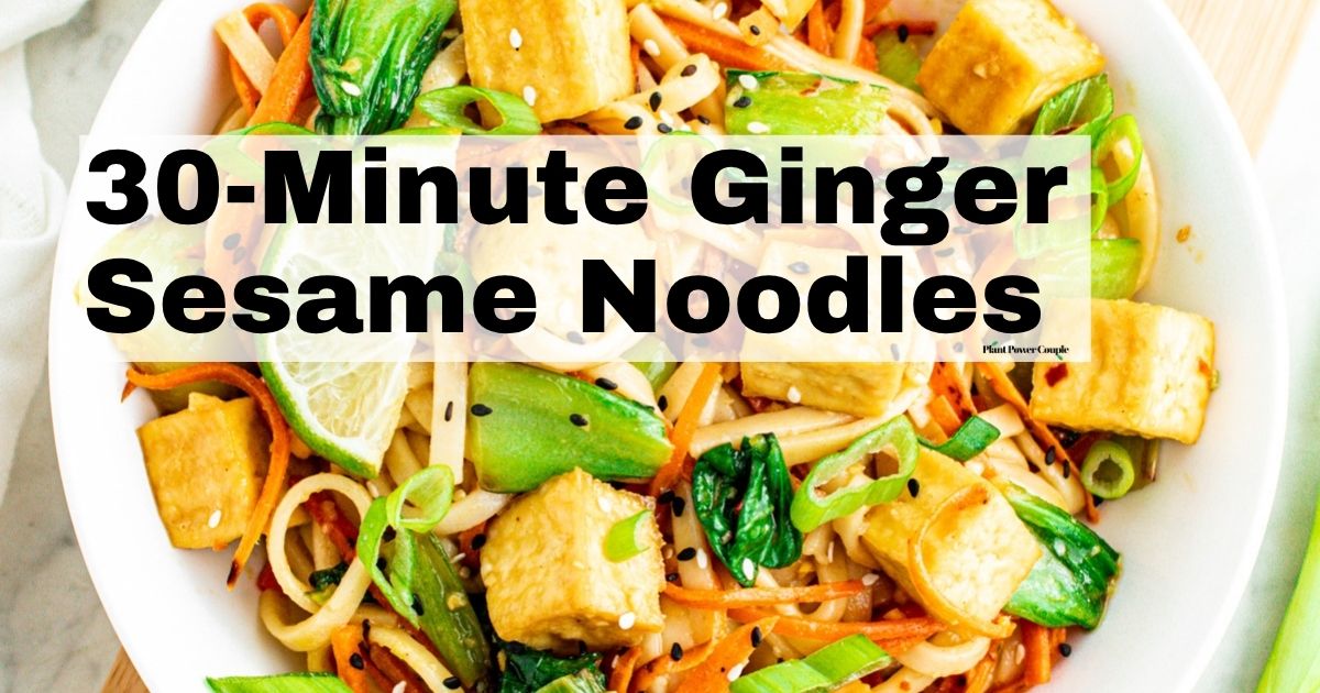 Garlic Sesame Noodles with Crispy Tofu